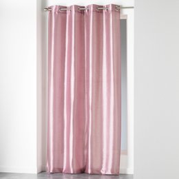 RIDEAU A OEILLETS 140X240CM SHANTUNG UNI SHANA ROSE