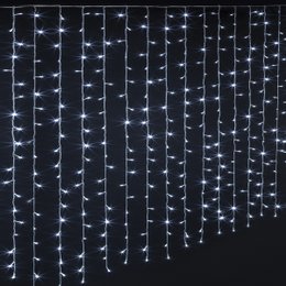 Rideau Lumineux 200 LED Blanc 2m IP65 - Guirlande Extensible Pour Noël, Magasin, Balcon - Effet Flash, Pour Intérieur Et Extérieur