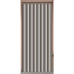 RIDEAU DE PORTE PLASTIQUE 90X220CM TAUPE BLANC