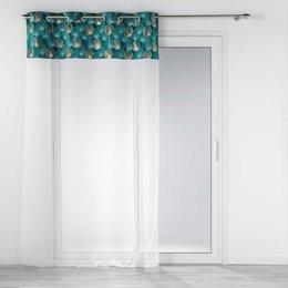 PANNEAU OEILLETS 140X240CM IMPRIME OR CLAIRINE EMERAUDE