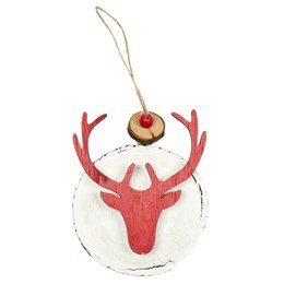 SUSPENSION TETE DE CERF ROUGE