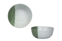 ASSIETTE CREUSE GEO 16CM VERT GRES