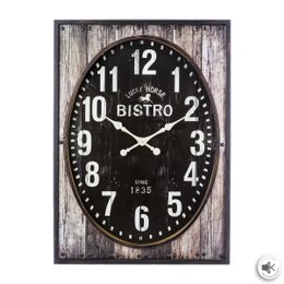 PENDULE OVALE CONTOUR BOIS D.100CM