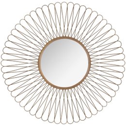 MIROIR SOLEIL METAL BOUCLE D.76CM