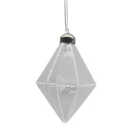 BOULE EN VERRE POLI FOME GEOMETRIQUE ALLONGEE 8CM