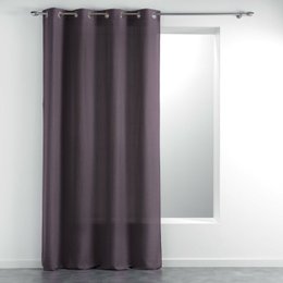 RIDEAU A OEILLETS 140X260CM TISSE UNI MELIANE VIOLET