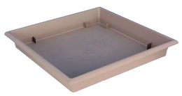 SOUCOUPE RESINE PLATEAU 25 X 25 TAUPE