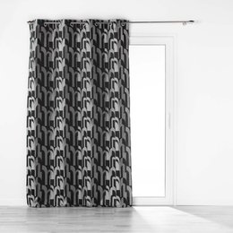 RIDEAU OEILLETS 140X260CM JACQUARD MEDICIS NOIR