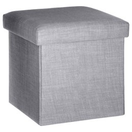 POUF PLIABLE GRIS CLAIR TOMAZ