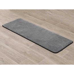 TAPIS MICROFIBRE DOUBLE VASQUE 45X120CM GRIS
