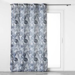 RIDEAU A OEILLETS 140X260CM JACQUARD FAGGY BLEU