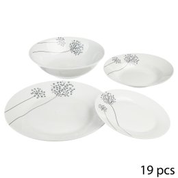 SERVICE 19PCS FLEUR LEGERE GRI