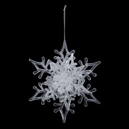 SUSPENSION FLOCON PAILLETTE 11CM