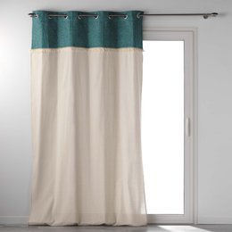 RIDEAU OEILLETS 140X240CM CANCUN BLEU