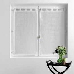 PAIRE DROITE PASSANTS 2X60X90CM POMPONS POMPONELLA BLANC