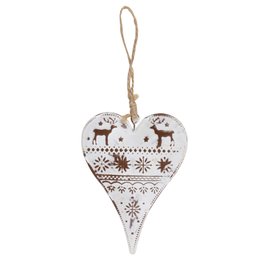 SUSPENSION EN METAL COEUR MONTAGNE 10X7CM