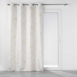 RIDEAU OEILLETS 140X260CM METALLISE BELFLOR BLANC OR