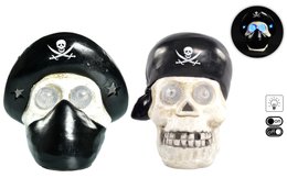 CRANE TERRACOTTA NOIR ET BLANC A LED 14X15.5CM