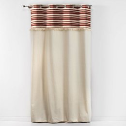 RIDEAU A OEILLETS 140 X 240 CM COTON ATLAS TERRACOTTA