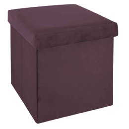 POUF PLIABLE VELOURS PRUNE TESS