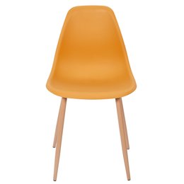 CHAISE SCANDINAVE GUSTAVE JAUNE PIEDS METAL