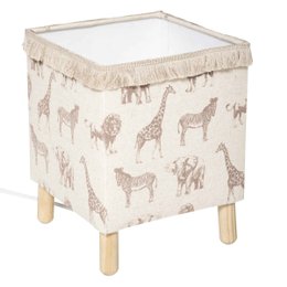 LAMPE 4 PIEDS BOIS SAVANE