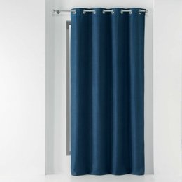 RIDEAU A OEILLETS 135X240CM UNI CHINEA BLEU