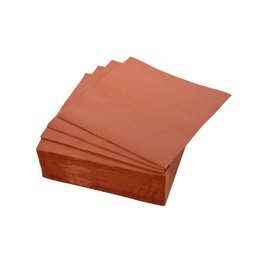 SET 40 SERVIETTES PAPIER 2 PLIS 38X38CM TERRACOTTA