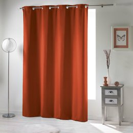 RIDEAU A OEILLETS 135 X 240 CM OCCULT UNI TERRACOTTA