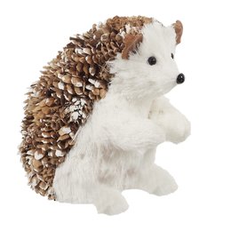 FIGURINE HERISSON DEBOUT POMMES DE PIN 14CM