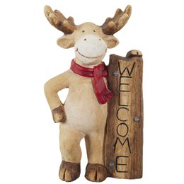 RENNE AVEC PANNEAU WELCOME ET MUSIQUE 31X15X55CM