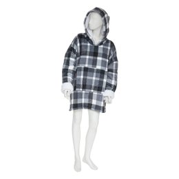 PLAID SWEAT MANCHE FLANEL IMPRIME BLEU TAILLE UNIQUE