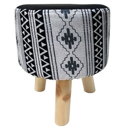 TABOURET 32 CMXHT 36 CM FILS COUPES IMPRIME INCA