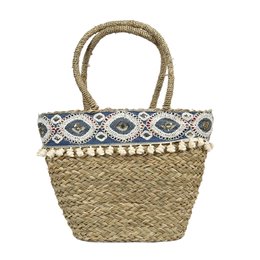 SAC DE PLAGE EN PAILLE 49X30CM