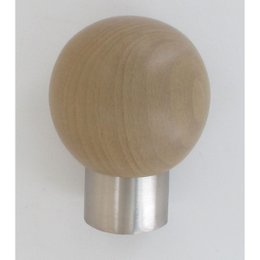 EMBOUT BOULE BOIS METALX2 D28 FRENE