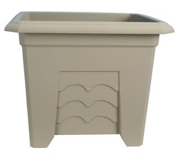 POT FLEUR RESINE TERRISSIMA 29 X 29 HAUT 24 TAUPE