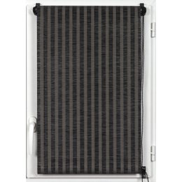 STORE ENROULEUR TAMISANT EFFET BAMBOU 150X180CM NOIR