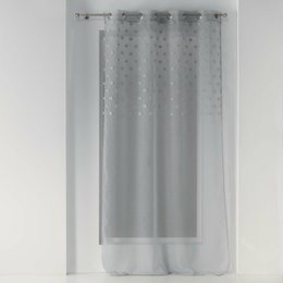 PANNEAU A OEILLETS 140X240CM TOP POMPONS MELUSINE GRIS