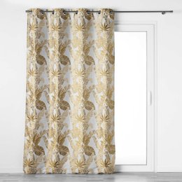 RIDEAU A OEILLETS 140X260CM JACQUARD FAGGY JAUNE