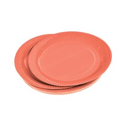 SET 20 ASSIETTES CARTON D.18CM TERRACOTTA