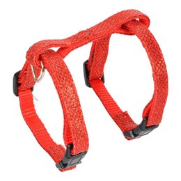 HARNAIS GLITTER POUR CHAT 20 A 30CM ROUGE