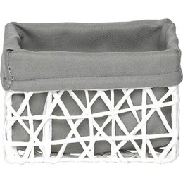 PANIER MM PAPIER BLANC TISSU GRIS