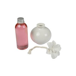 COFFRET DIFFUSEUR ET FLEUR CERAMIQUE 100ML ORCHIDEE