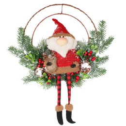 COURONNE PERE NOEL ASSIS 35X35CM