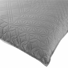 HOUSSE DE COUSSIN ENCART 45X45CM COTTAGE ANTHRACITE BLANC