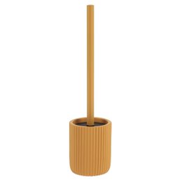 BROSSE WC POLYRESINE STRIEE MOUTARDE