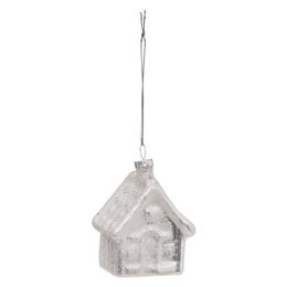 SUSPENSION VERRE CHALET BLANC 6.5CM