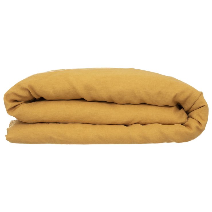 HOUSSE DE COUETTE LIN OCRE 260X240CM