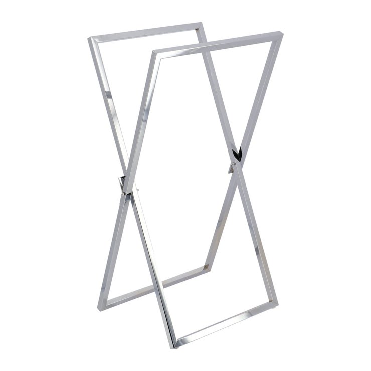 PORTE SERVIETTES METAL STRUCTURE CARREE PLIABLE CHROME