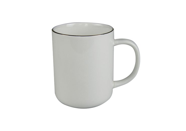 MUG BORD DORE PORCELAINE 34CL